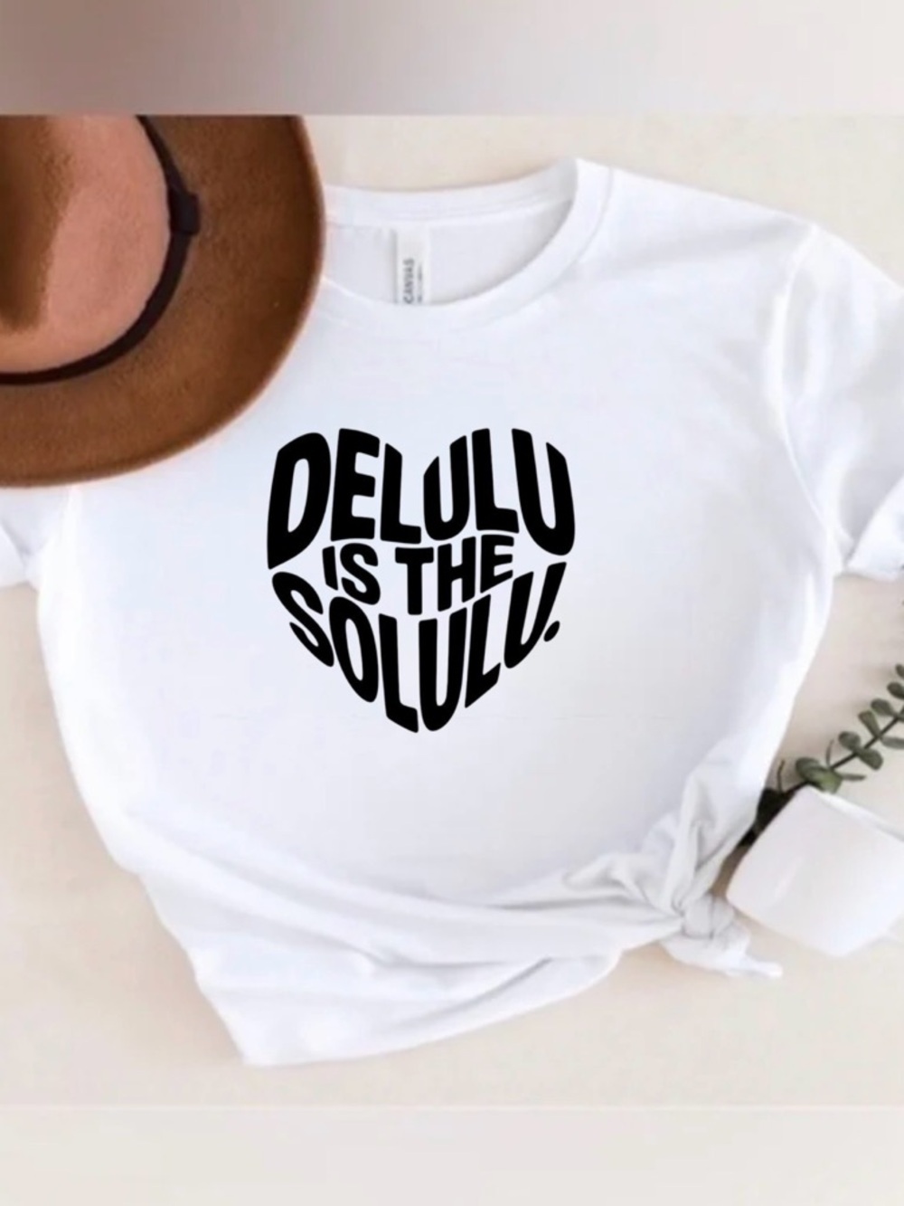 Delulu Is The Solulu Shirt Funny Quote Graphic Tee Trendy Aesthetic Top